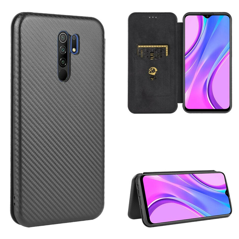 Flip Cover Xiaomi Redmi 9 Silicone Carbone Coloré Flip Cover Xiaomi Redmi 9 Silicone Carbone Coloré
