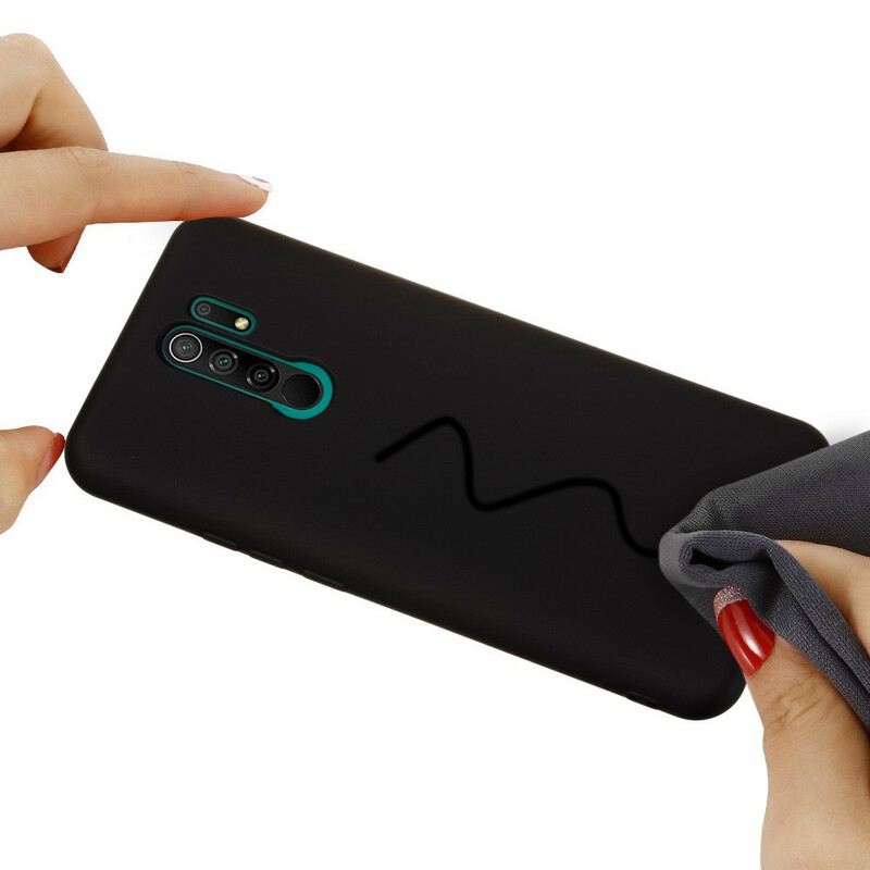 Coque Xiaomi Redmi 9 Silicone Liquide Avec Lanière Coque Xiaomi Redmi 9 Silicone Liquide Avec Lanière