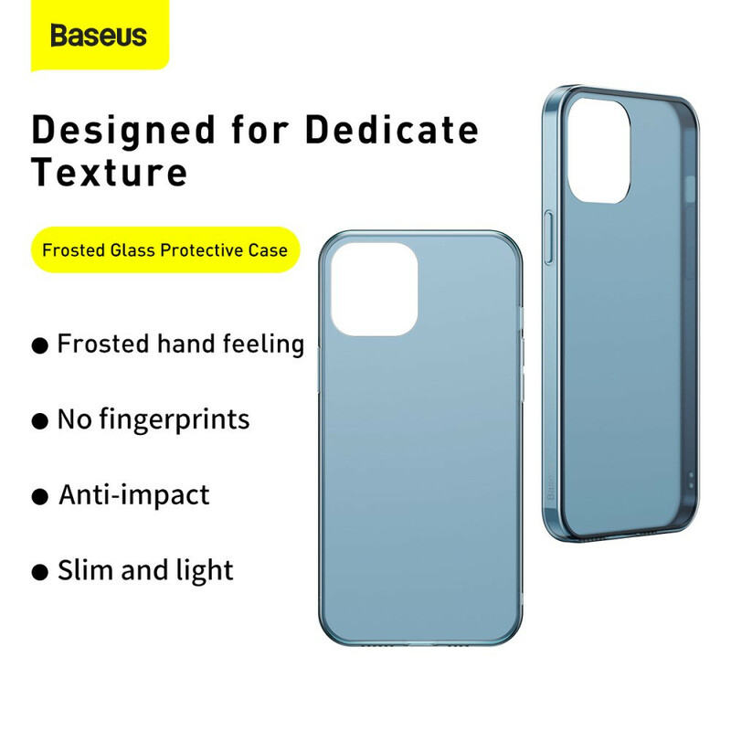 Coque iPhone 12 Verre Trempé et Silicone BASEUS Coque iPhone 12 Verre Trempé et Silicone BASEUS