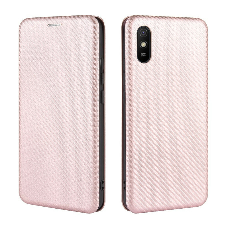 Flip Cover Xiaomi Redmi 9A Silicone Carbone Coloré