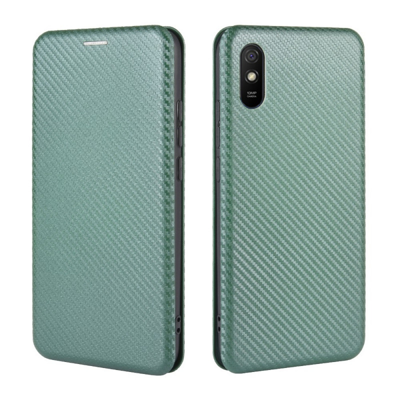 Flip Cover Xiaomi Redmi 9A Silicone Carbone Coloré