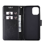 Housse iPhone 12 Papillons et Fleurs Lanière Housse iPhone 12 Papillons et Fleurs Lanière