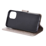 Housse iPhone 12 Papillons et Fleurs Lanière