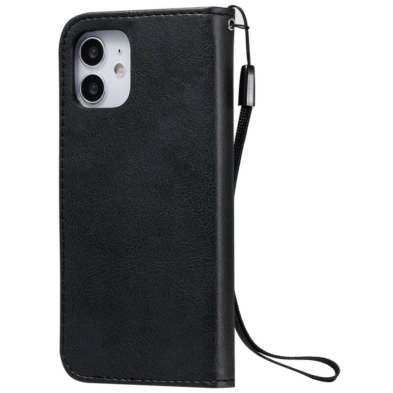 Housse iPhone 12 Solid Color Serie à Lanière Housse iPhone 12 Solid Color Serie à Lanière