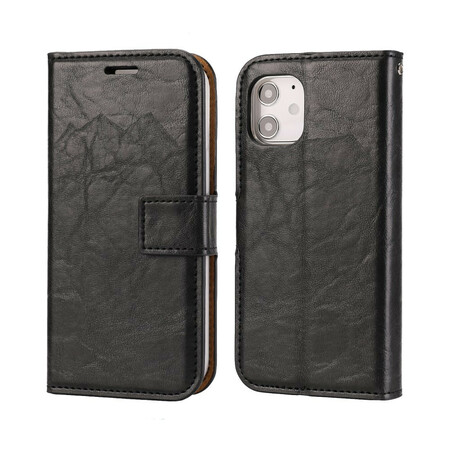 Housse iPhone 12 Style Cuir Vielli Coque Détachable