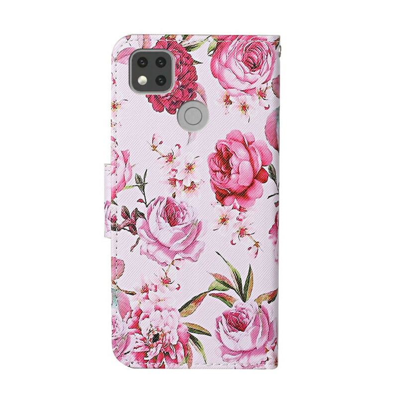 Housse Xiaomi Redmi 9C Fleurs Liberty Rétro