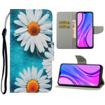 Housse Xiaomi Redmi 9C Marguerites à Lanière Housse Xiaomi Redmi 9C Marguerites à Lanière