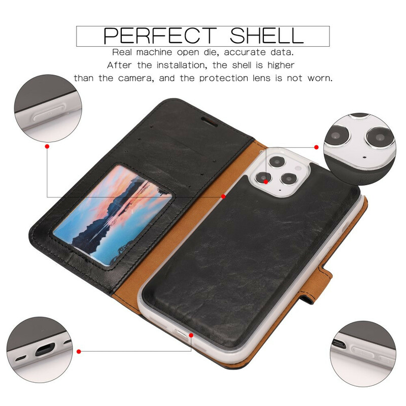 Housse iPhone 12 Pro Max Style Cuir Vielli Coque Détachable Housse iPhone 12 Pro Max Style Cuir Vielli Coque Détachable