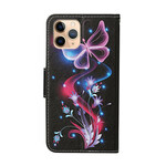 Housse iPhone 12 Pro Max Papillons et Lanière Housse iPhone 12 Pro Max Papillons et Lanière