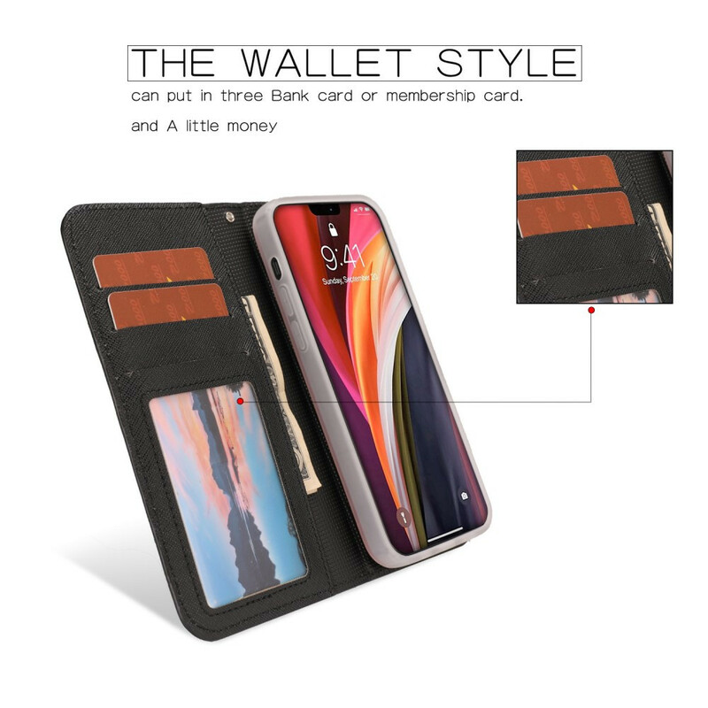 Housse iPhone 12 Max / 12 Pro Texturée avec Coque Détachable Housse iPhone 12 Max / 12 Pro Texturée avec Coque Détachable