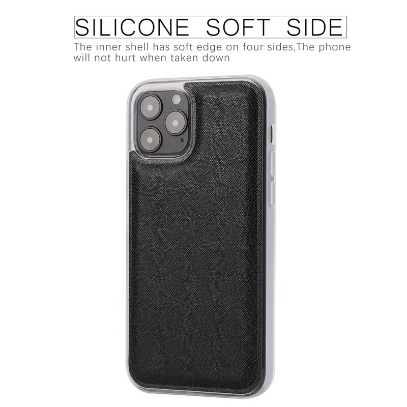 Housse iPhone 12 Max / 12 Pro Texturée avec Coque Détachable Housse iPhone 12 Max / 12 Pro Texturée avec Coque Détachable