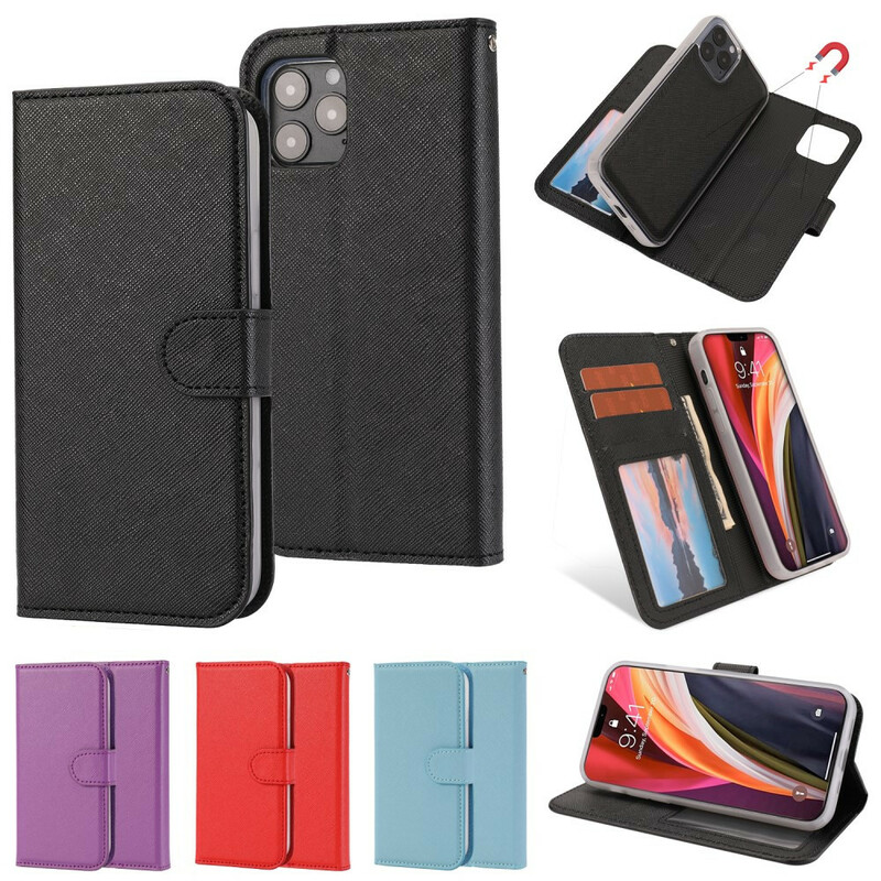 Housse iPhone 12 Max / 12 Pro Texturée avec Coque Détachable Housse iPhone 12 Max / 12 Pro Texturée avec Coque Détachable