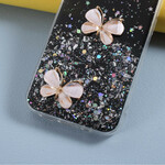 Coque iPhone 12 Max / 12 Pro Paillettes Papillons 3D