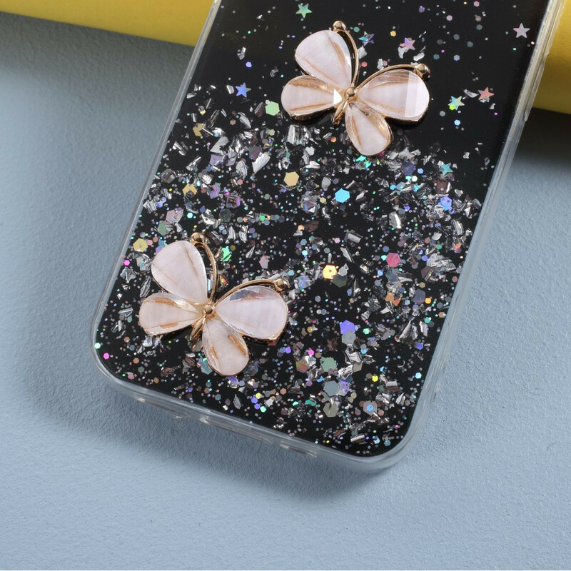 Coque iPhone 12 Max / 12 Pro Paillettes Papillons 3D Coque iPhone 12 Max / 12 Pro Paillettes Papillons 3D