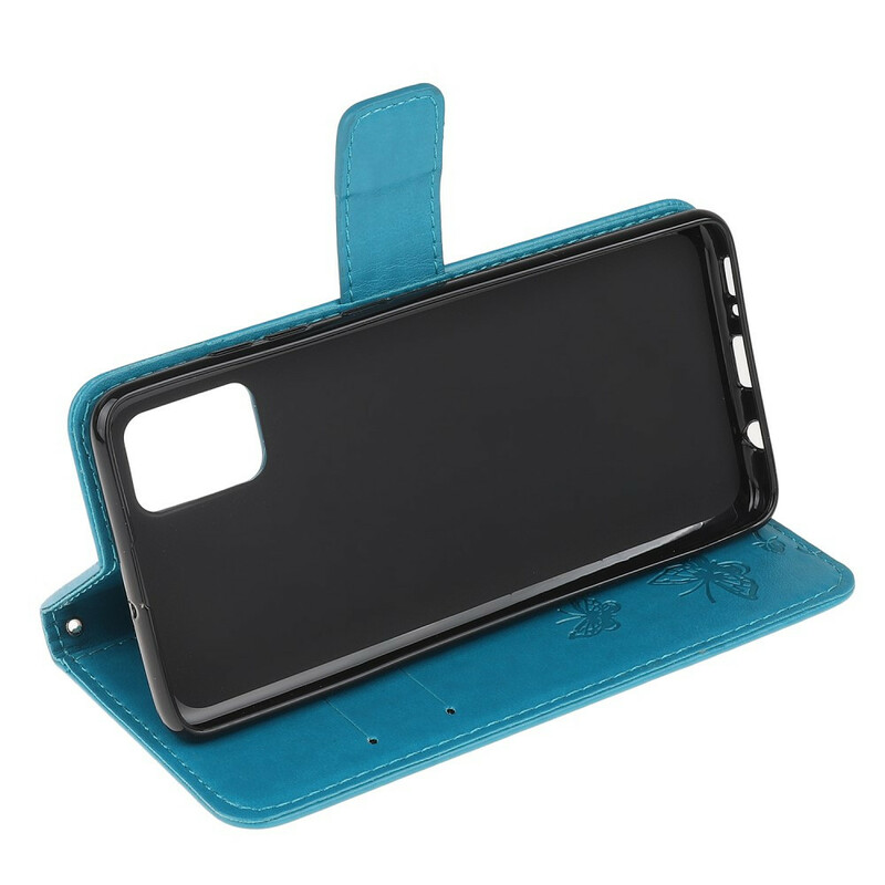 Housse Samsung Galaxy A31 Papillons Et Fleurs À Lanière Housse Samsung Galaxy A31 Papillons Et Fleurs À Lanière