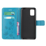 Housse Samsung Galaxy A31 Papillons Et Fleurs À Lanière Housse Samsung Galaxy A31 Papillons Et Fleurs À Lanière