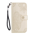 Housse iPhone 12 Max / 12 Pro Hibou Mandala et Lanière Housse iPhone 12 Max / 12 Pro Hibou Mandala et Lanière