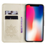 Housse iPhone 12 Max / 12 Pro Hibou Mandala et Lanière Housse iPhone 12 Max / 12 Pro Hibou Mandala et Lanière