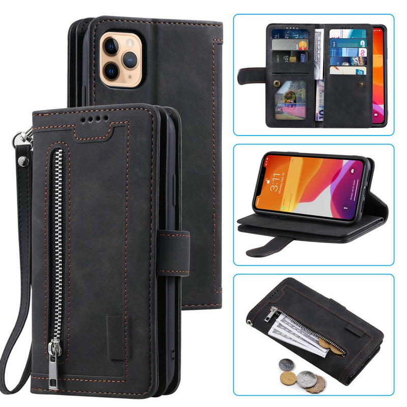Housse iPhone 12 Max / 12 Pro Porte-Monnaie 9 Porte-Cartes Housse iPhone 12 Max / 12 Pro Porte-Monnaie 9 Porte-Cartes