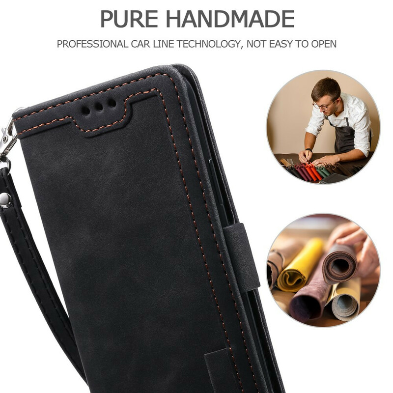 Housse Simili Cuir iPhone 12 Max / 12 Pro Bicolore Contours Renforcés Housse Simili Cuir iPhone 12 Max / 12 Pro Bicolore Contours Renforcés