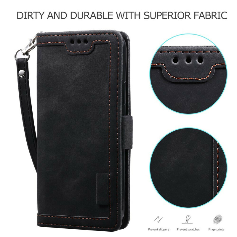 Housse Simili Cuir iPhone 12 Max / 12 Pro Bicolore Contours Renforcés Housse Simili Cuir iPhone 12 Max / 12 Pro Bicolore Contours Renforcés
