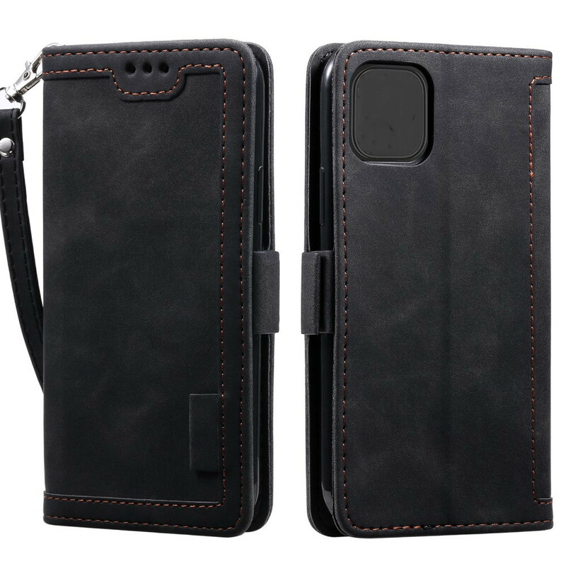 Housse Simili Cuir iPhone 12 Max / 12 Pro Bicolore Contours Renforcés Housse Simili Cuir iPhone 12 Max / 12 Pro Bicolore Contours Renforcés