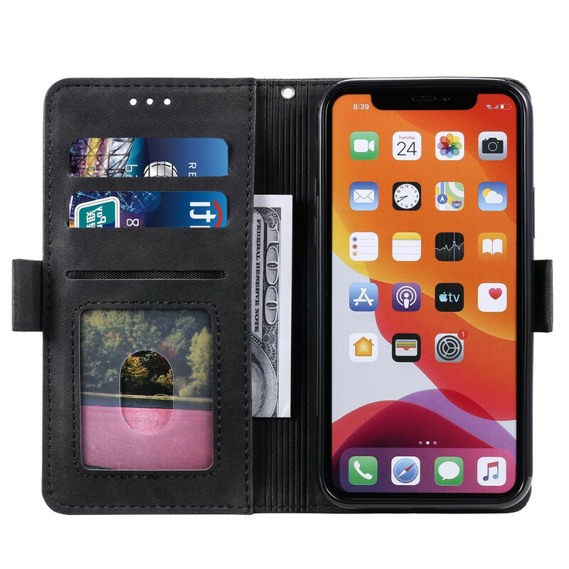 Housse Simili Cuir iPhone 12 Max / 12 Pro Bicolore Contours Renforcés Housse Simili Cuir iPhone 12 Max / 12 Pro Bicolore Contours Renforcés