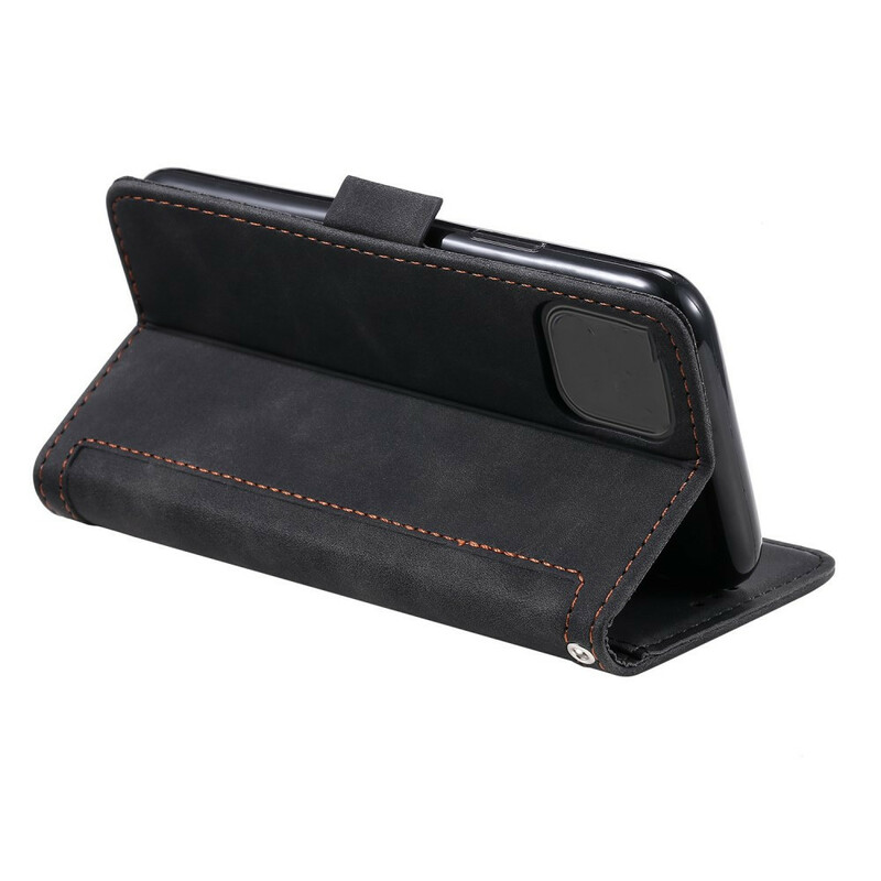 Housse Simili Cuir iPhone 12 Max / 12 Pro Bicolore Contours Renforcés Housse Simili Cuir iPhone 12 Max / 12 Pro Bicolore Contours Renforcés