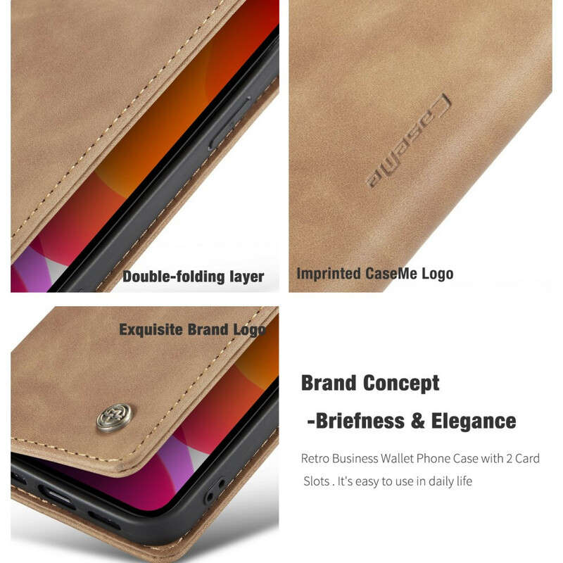 Flip Cover iPhone 12 Max / 12 Pro CASEME Simili Cuir Flip Cover iPhone 12 Max / 12 Pro CASEME Simili Cuir