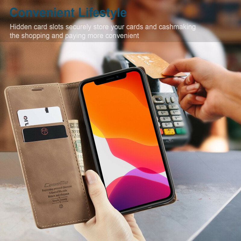 Flip Cover iPhone 12 Max / 12 Pro CASEME Simili Cuir Flip Cover iPhone 12 Max / 12 Pro CASEME Simili Cuir