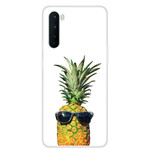 Coque OnePlus Nord Transparente Ananas à Lunettes