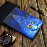 Housse iPad Air 10.9" (2020) Hibou Bleu