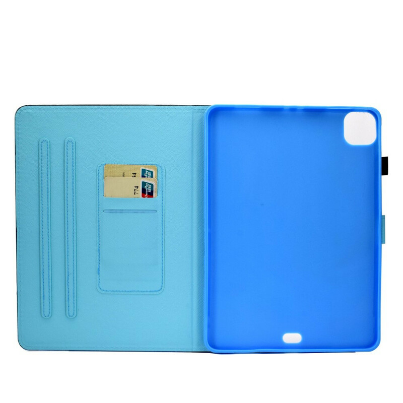 Housse iPad Air 10.9" (2020) Hibou Bleu