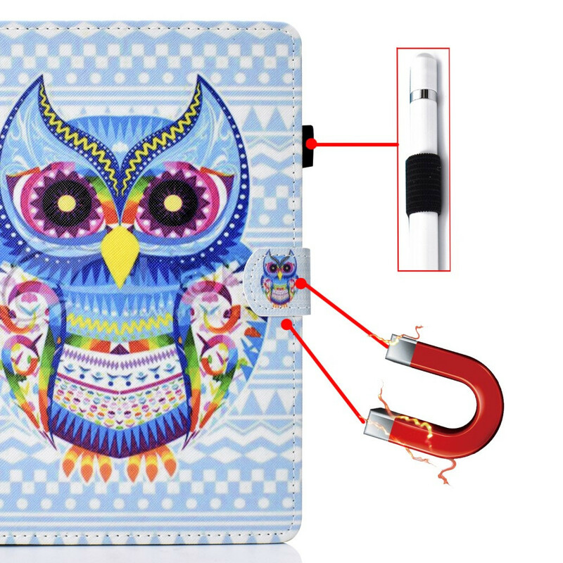 Housse iPad Air 10.9" (2020) Hibou Art