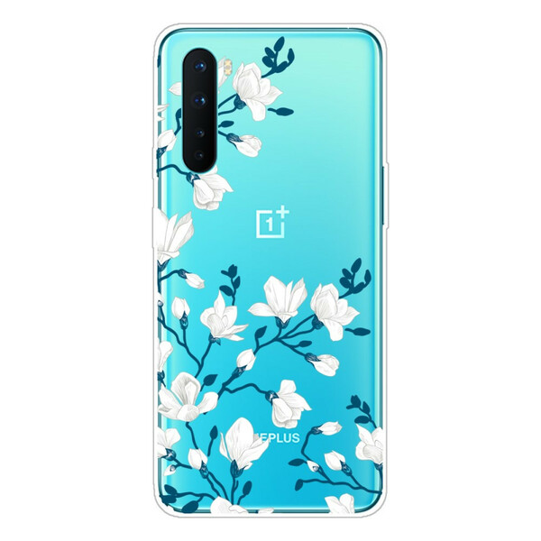 Coque OnePlus Nord Fleurs Blanches