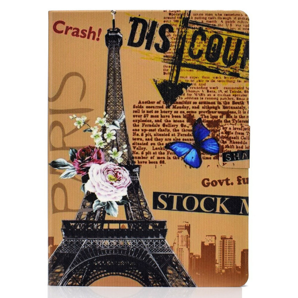 Housse iPad Air 10.9" (2020) Tour Eiffel Florale