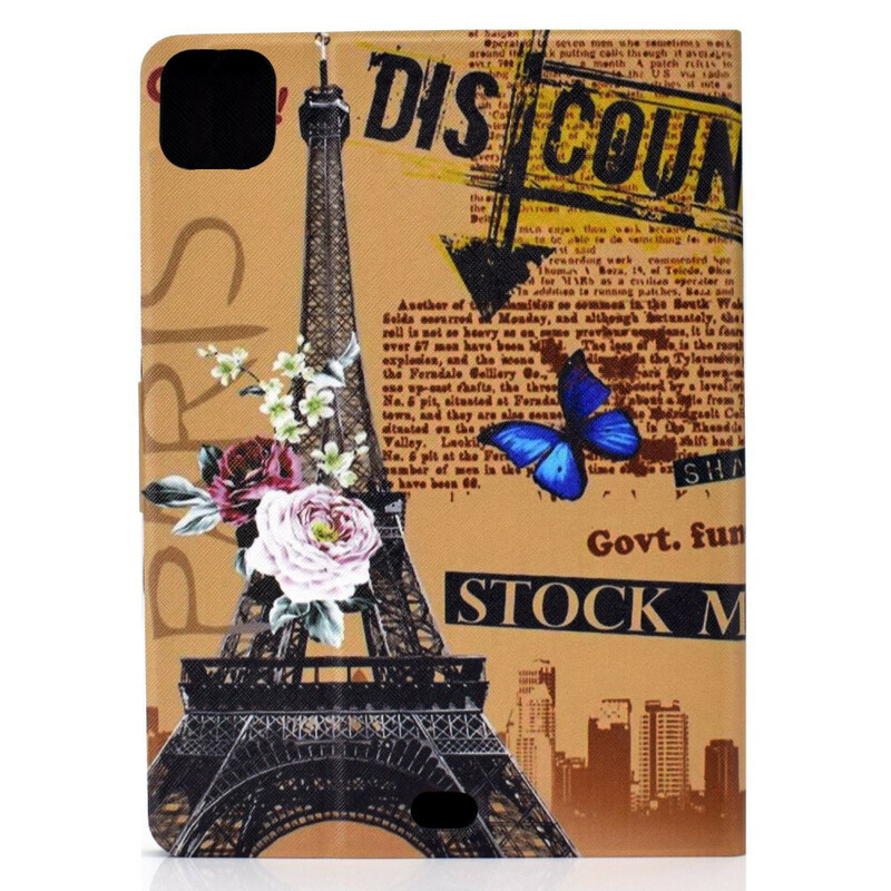 Housse iPad Air 10.9" (2020) Tour Eiffel Florale