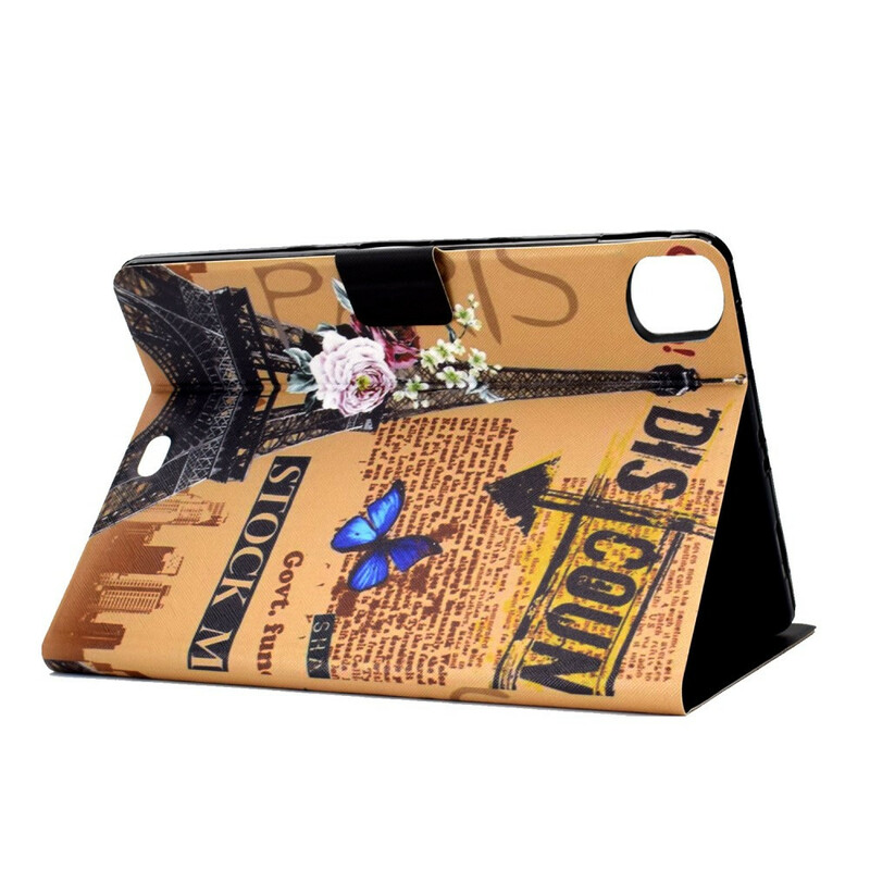 Housse iPad Air 10.9" (2020) Tour Eiffel Florale