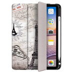 Smart Case iPad Air 10.9" (2020) Tour Eiffel Rétro avec Porte-Stylet