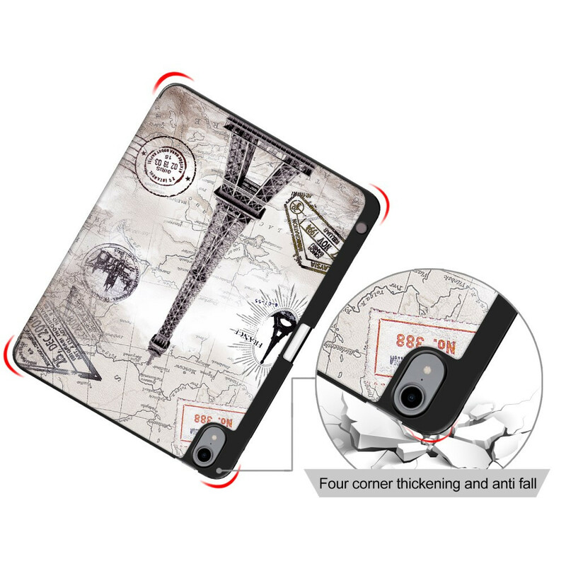 Smart Case iPad Air 10.9" (2020) Tour Eiffel Rétro avec Porte-Stylet Smart Case iPad Air 10.9" (2020) Tour Eiffel Rétro avec Porte-Stylet
