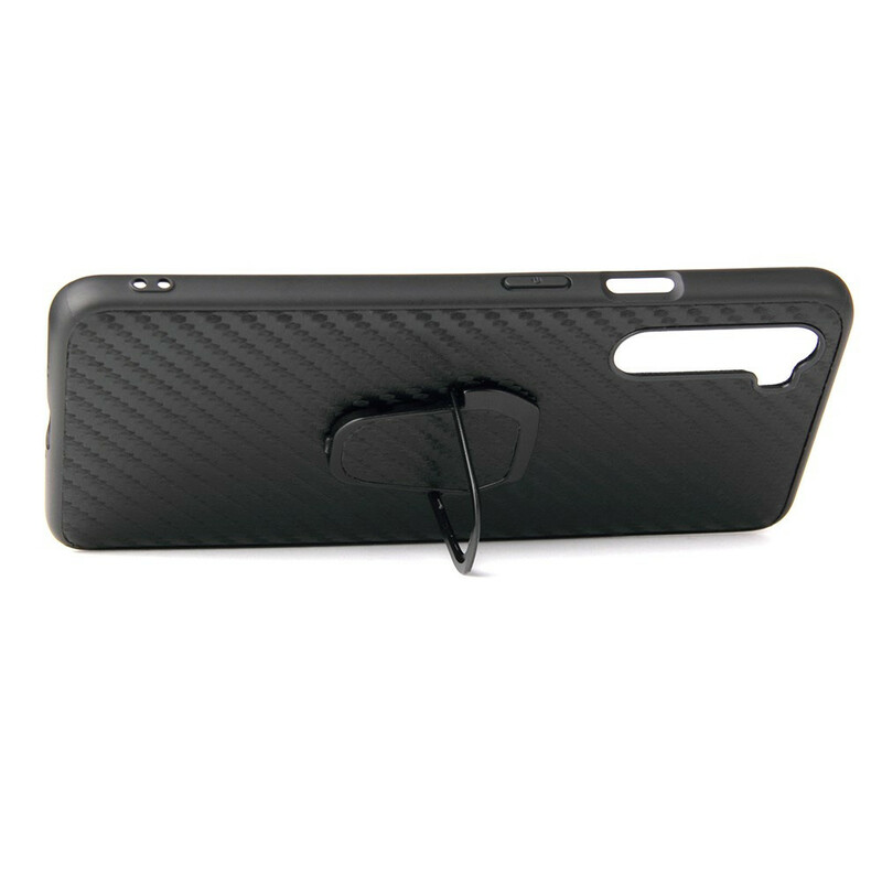 Coque OnePlus Nord Fibre Carbone Anneau-Support