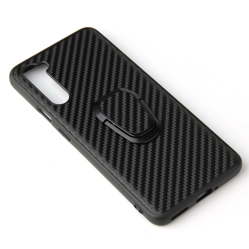 Coque OnePlus Nord Fibre Carbone Anneau-Support Coque OnePlus Nord Fibre Carbone Anneau-Support