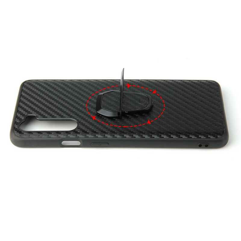 Coque OnePlus Nord Fibre Carbone Anneau-Support Coque OnePlus Nord Fibre Carbone Anneau-Support