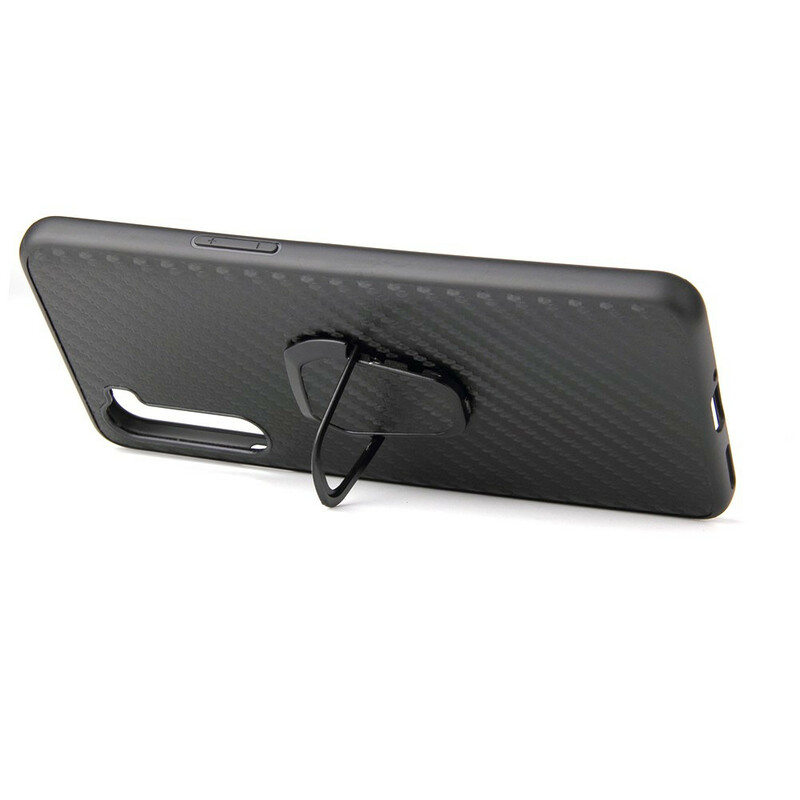 Coque OnePlus Nord Fibre Carbone Anneau-Support Coque OnePlus Nord Fibre Carbone Anneau-Support