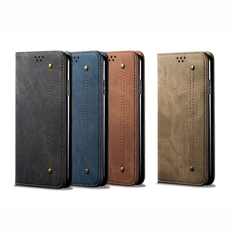 Flip Cover OnePlus Nord Simili Cuir Texture Jeans Flip Cover OnePlus Nord Simili Cuir Texture Jeans