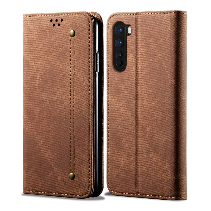 Flip Cover OnePlus Nord Simili Cuir Texture Jeans Flip Cover OnePlus Nord Simili Cuir Texture Jeans