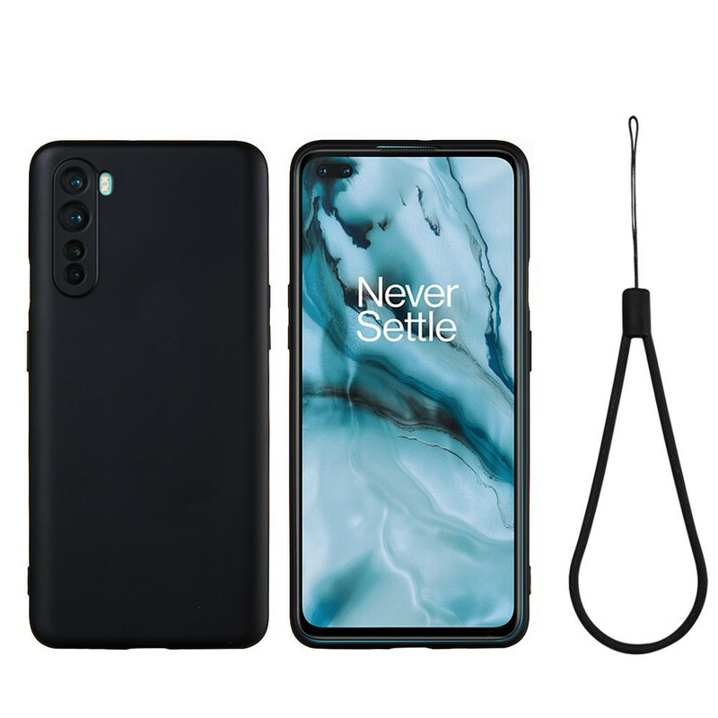 Coque OnePlus Nord Silicone Liquide Avec Lanière Coque OnePlus Nord Silicone Liquide Avec Lanière