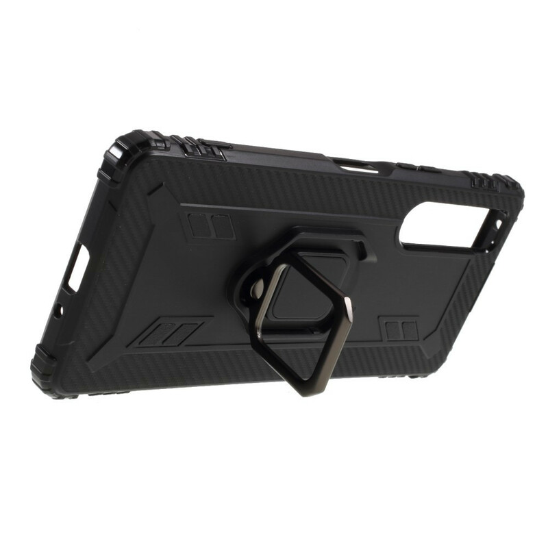 Coque Sony Xperia 1 II Ring et Fibre Carbone Coque Sony Xperia 1 II Ring et Fibre Carbone