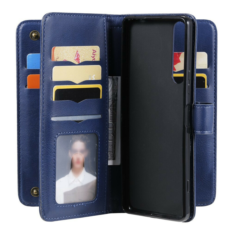 Housse Sony Xperia 1 II Multi-fonctions 10 Porte-Cartes Housse Sony Xperia 1 II Multi-fonctions 10 Porte-Cartes