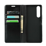 Flip Cover Sony Xperia 1 II Cuir Véritable Pureté Flip Cover Sony Xperia 1 II Cuir Véritable Pureté